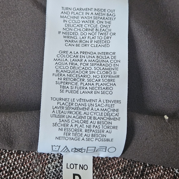 Cabi Jazzy Toffee Plaid Rust Ivory Black Jacket Size L - Picture 8 of 8